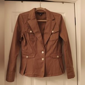 White House Black Market Pret Blazerette, Size M, Glazed Praline